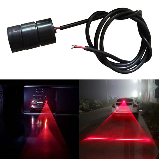 Car Auto Vehicle LED Laser Fog Light Anti-Collision Taillight Brake Warning 